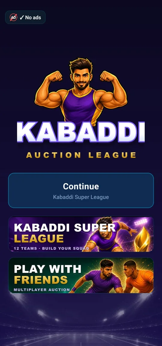 Kabaddi league auction game screenshot 1